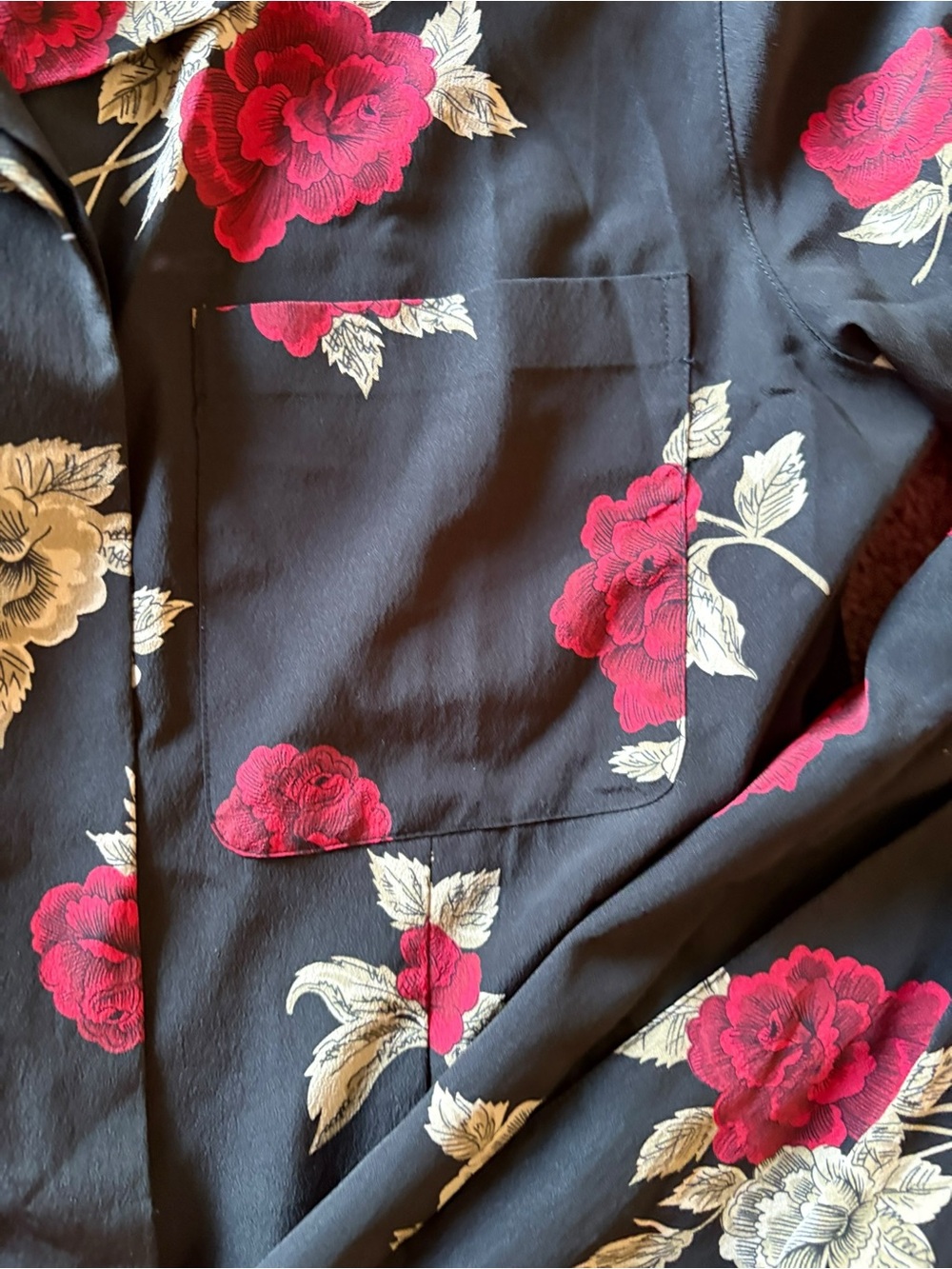 Vintage Rena Rowan for Saville Black Floral Matching Skirt Set Size 14/16 - Picture 5 of 9
